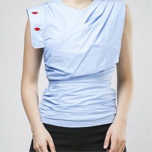 Vivetta | Draped Sleeveless Top with Lips